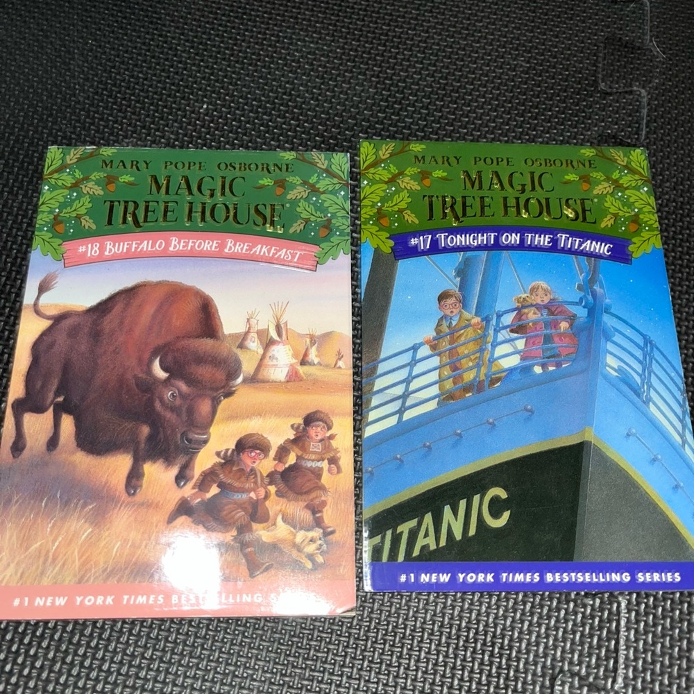2 Magic Treehouse books like new Books#17 and #18